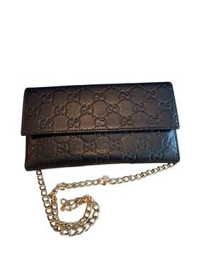 Gucci Guccissima Wallet with Chain